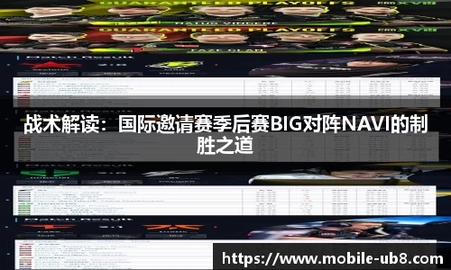 战术解读：国际邀请赛季后赛BIG对阵NAVI的制胜之道